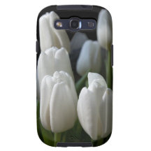 Floral Samsung galaxy case White Tulips