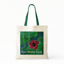 Floral "Save Mother Earth" Canvas Bags