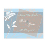 Floral Save The Date - Blue Post Cards