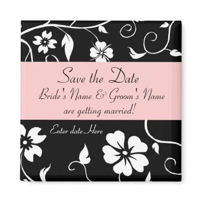 Floral Save the Date Magnet by colourfuldesigns