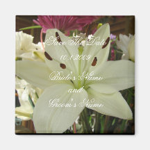 Floral Save the Date magnet