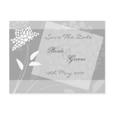 Floral Save The Date - Silver by filigree
