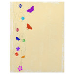 Floral Scrapbook Paper Customized Letterhead