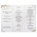 Floral Scrollwork Wedding Program Template letterhead