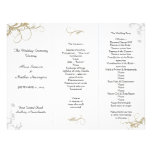 Floral Scrollwork Wedding Program Template Personalized Letterhead