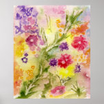 'Floral Splash' Poster