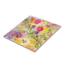 'Floral Splash' Tile