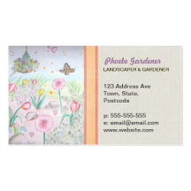 Floral Spring Garden Business Card Template