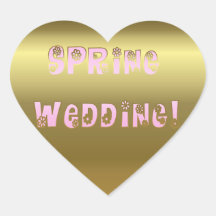 Floral Spring Wedding Sticker