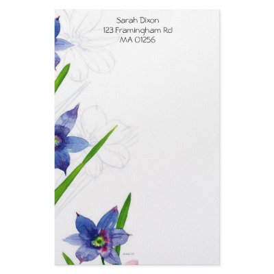 Floral Stationary Customized Stationery by sloanes_designs
