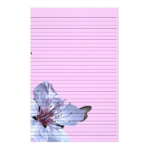 Floral Stationery -optional lines