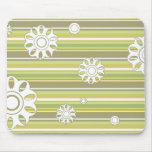 floral stripes_3 mouse pad