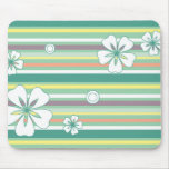 floral stripes_4 mouse pad