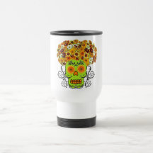 Floral Sugar Skull Coffee Mug