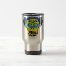 Floral Sugar Skull Coffee Mug