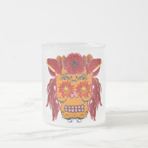Floral Sugar Skull Coffee Mugs