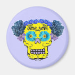 Floral Sugar Skull Refrigerator Magnets