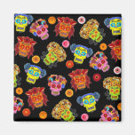 Floral Sugar Skulls Fridge Magnets