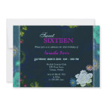 Floral Sweet Sixteen Invitation