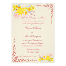 Floral Swirl Wedding Invitation