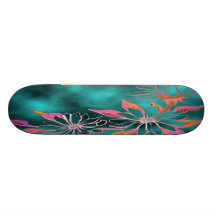 floral tie dye skate boards