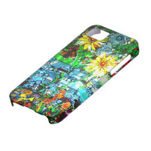 Floral Tile iPhone 5 Cases