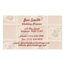 Floral Tiles Business Card Templates
