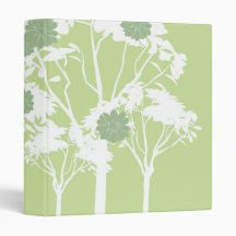 Floral Trees Vinyl Binder