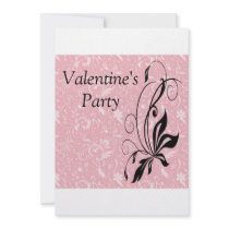 Floral Valentine's Party inventation Personalized Invite