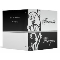 Floral Vine Recipe Book Binders