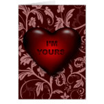 Floral Vines Valentine Greeting Card