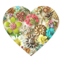 Floral Vintage Jewels Sticker