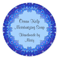 Floral Vintage Soap or Canning Labels Blue stickers