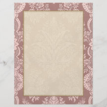 Floral vintage sur le beige attrayant prospectus avec motif