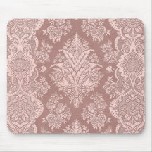 Floral vintage sur le beige attrayant tapis de souris