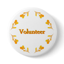 Floral volunteer button © Angel Honey, 2010 buttons