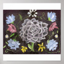 Floral wall dance poster