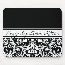 Floral Wedding Change to Any Colour Mouse Pads
