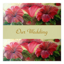 FLORAL WEDDING CUSTOM INVITATIONS