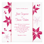 Floral Wedding Invitation - Pink & White