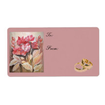 floral wedding personalized shipping label