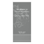 Floral Wedding Program- Slate Grey Wedding Custom Rack Card