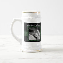 Floral Wedding Stein Photo Gift Coffee Mug