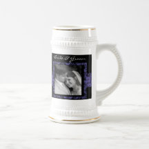Floral Wedding Stein Photo Gift Mugs