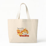 Floral World's Coolest Grandma Canvas Bag