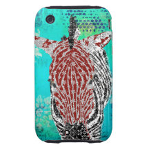 Floral Zebra iPhone Case iPhone 3 Tough Cover
