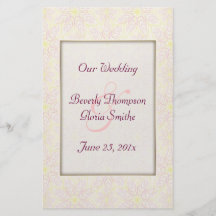 Floraline Mauve WEDDING Program flyer