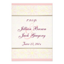 Floraline Mauve Wedding RSVP announcement