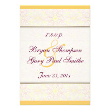 Floraline Mauve Wedding RSVP reply Announcement