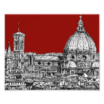 Florence Italie en rouge Tirages Photo